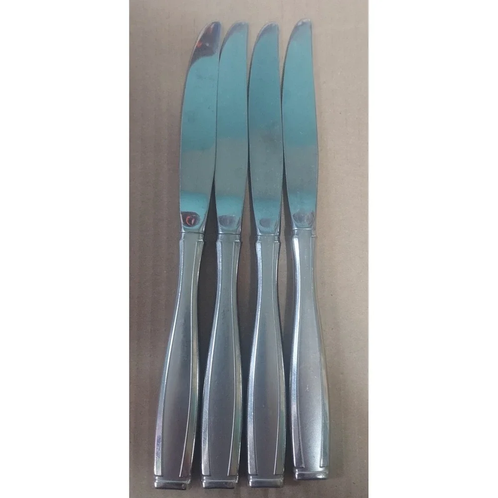 Onieda Satin Shasta USA 4 Stainless Steel Dinner Knives  ‎ Flatware